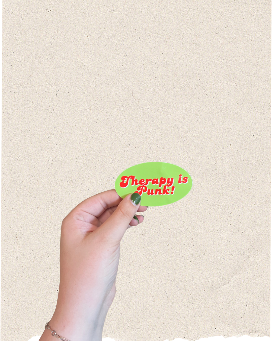 2.5" Therapy is Punk Sticker