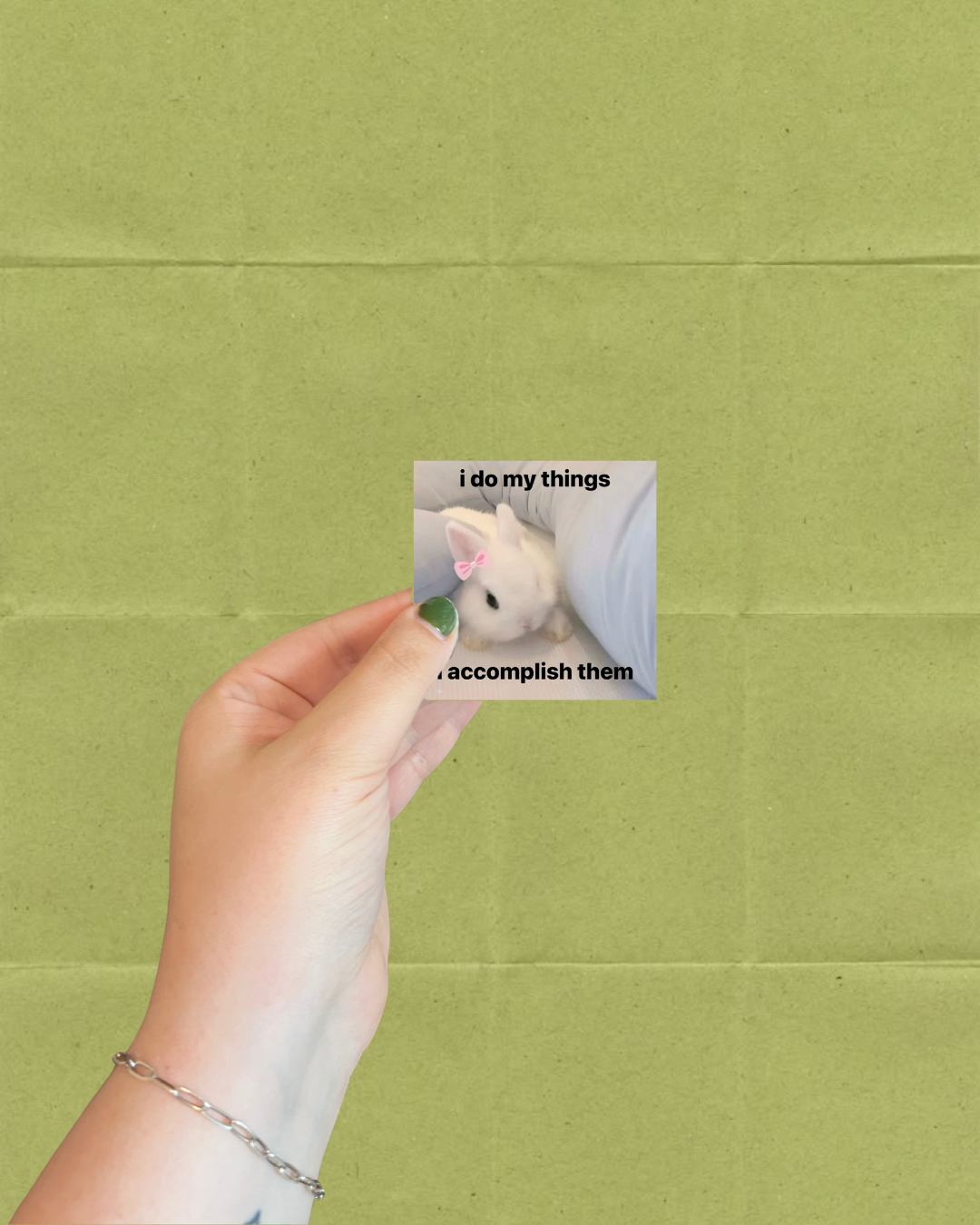 2.5" I Do Things Bunny Sticker