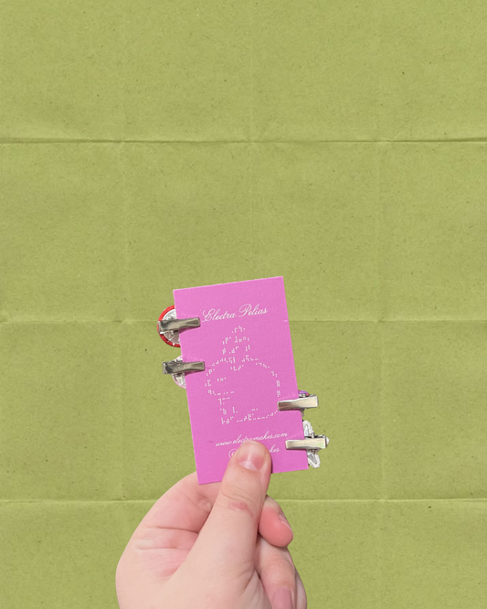 Vintage Mini Fabric Button Hair Clip Barrette Set