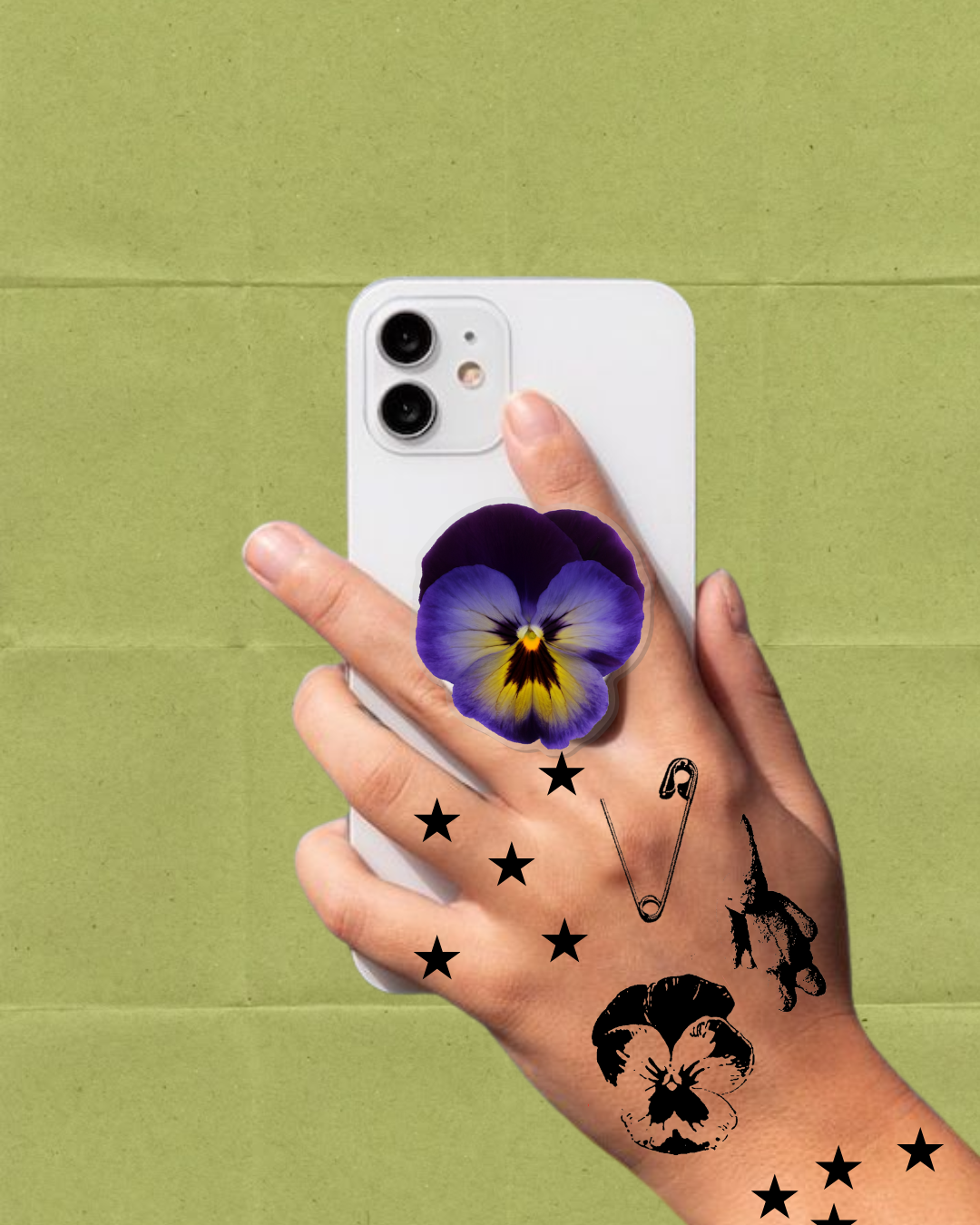 Acrylic phone grips