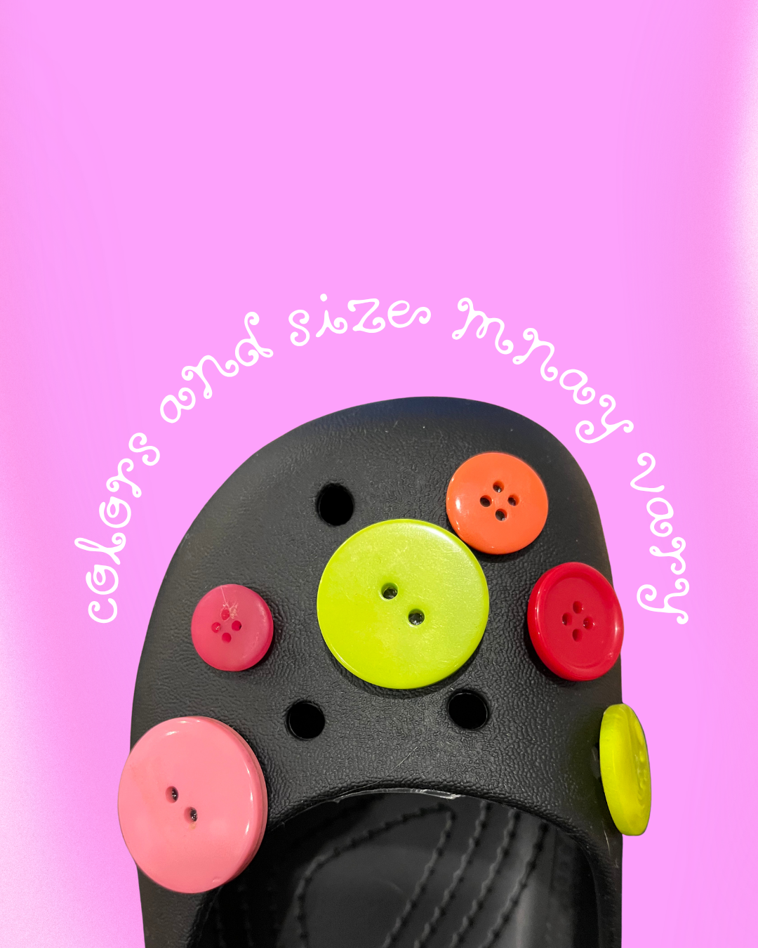 Upcycled Button Croc Charms: Shoe Jewelry Pack