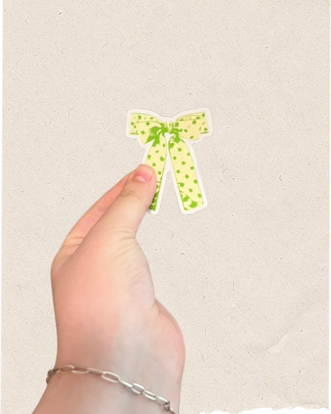 2.5" Green Bow Sticker