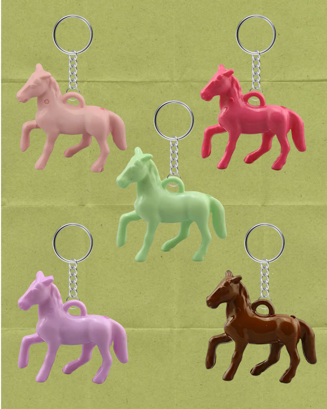 Toy horse trinket keychain