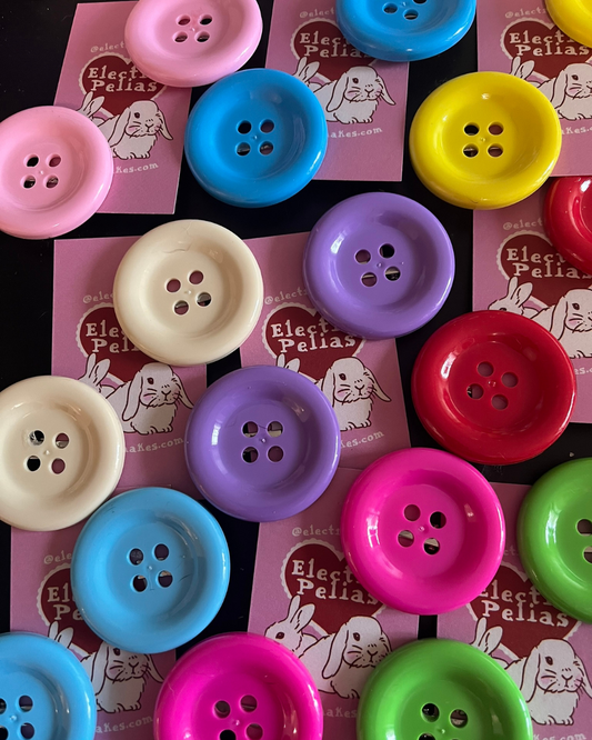 Button Hair Clip Barrette Set