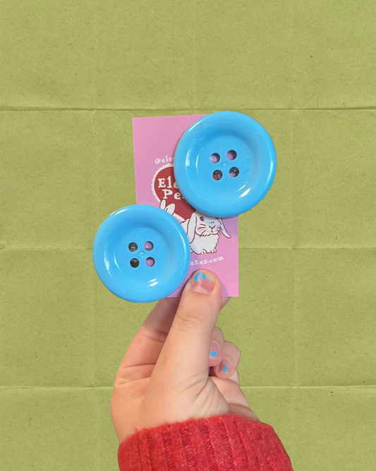Button Hair Clip Barrette Set