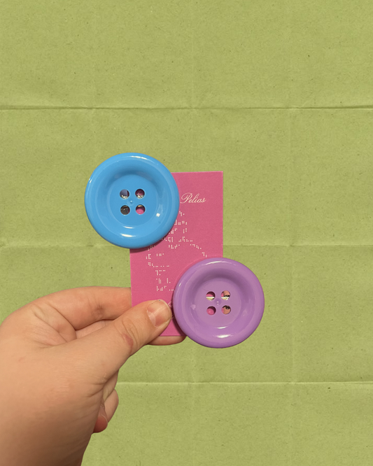 Button Hair Clip Barrette Set