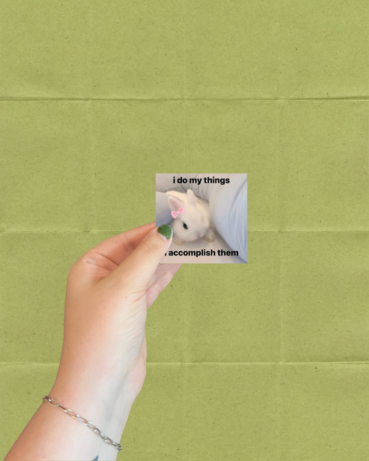 2.5" I Do Things Bunny Sticker