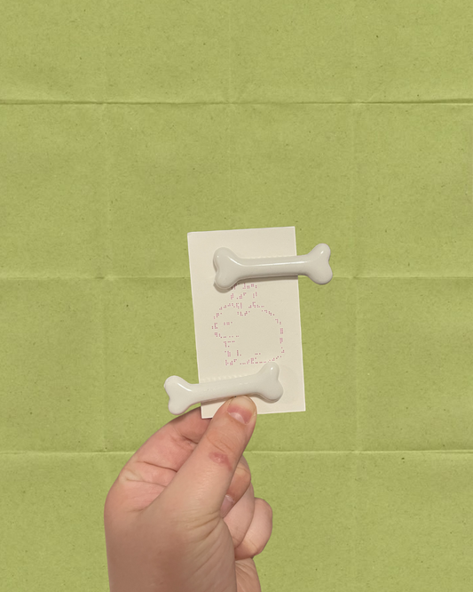 Cartoon Bone Hair Clip Barrette Set