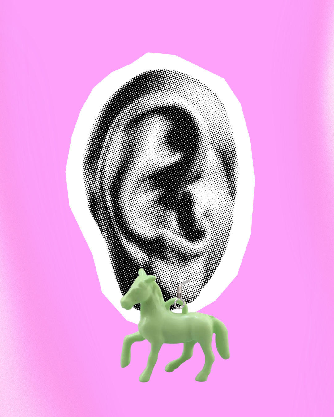 Toy horse trinket earrings