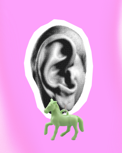 Toy horse trinket earrings