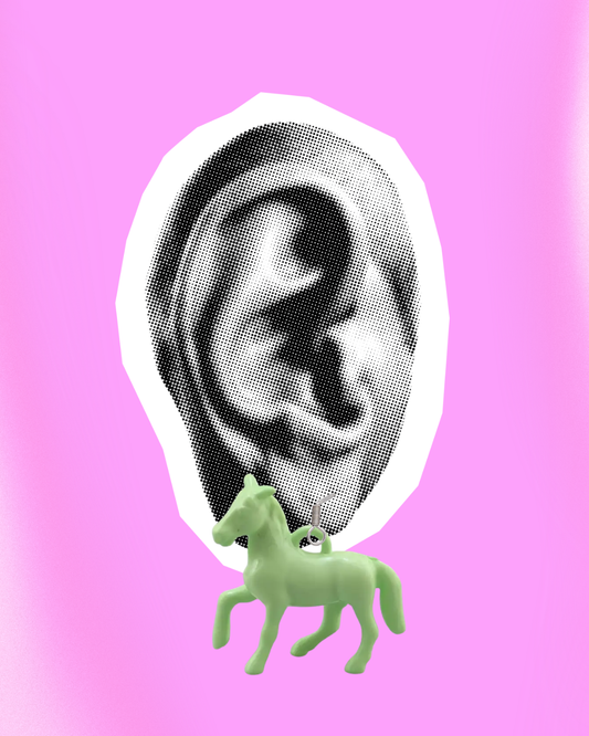 Toy horse trinket earrings