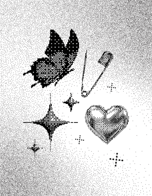Butterfly Pixel print