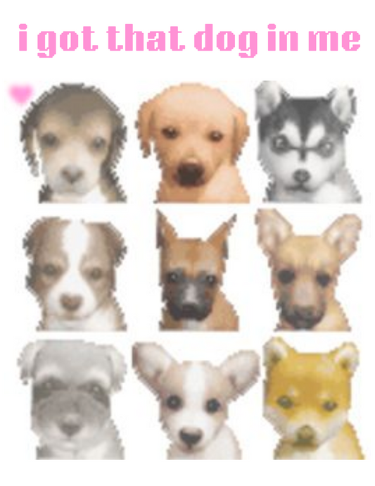 8.5 x 11 I got that dog in me Nintendog Print