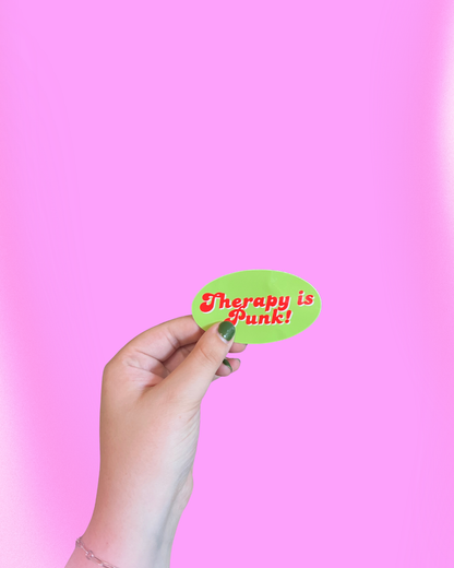 2.5" Therapy is Punk Sticker