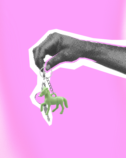 Toy horse trinket keychain