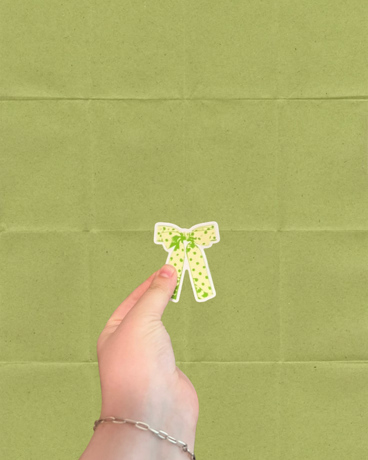 2.5" Green Bow Sticker