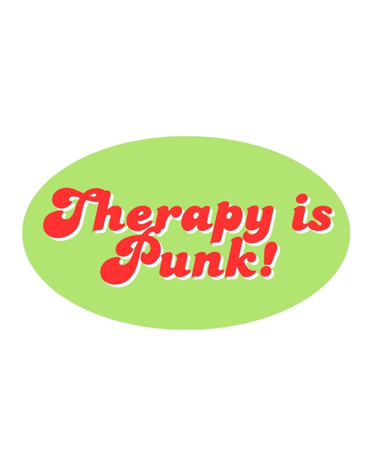 2.5" Therapy is Punk Sticker