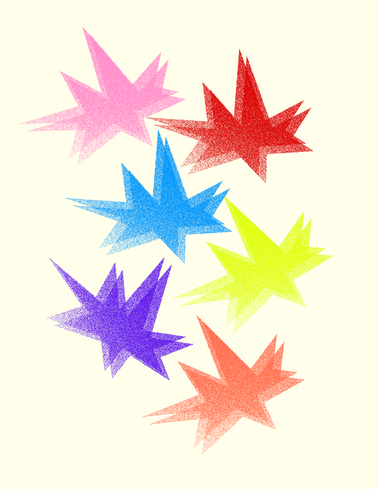 Rainbow Shape Dot print