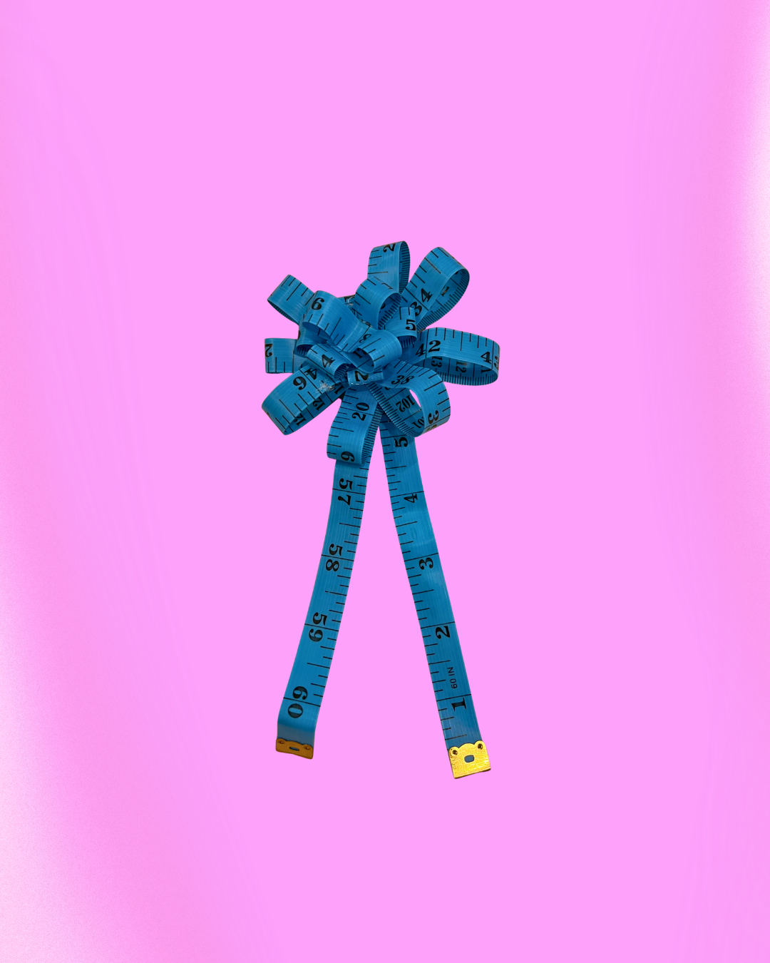 Tape Measure Rosette Bow: Upcycled Retro Vinyl Brooch