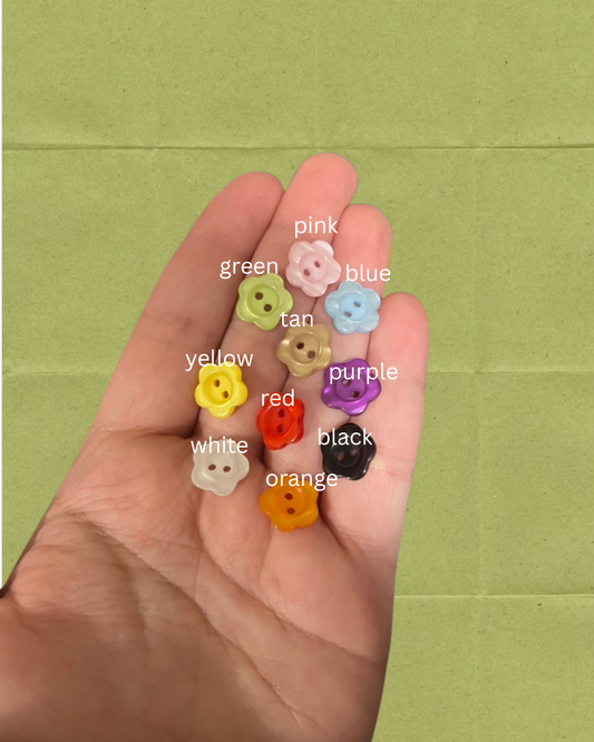 Mini Flower Pastel Button Earrings