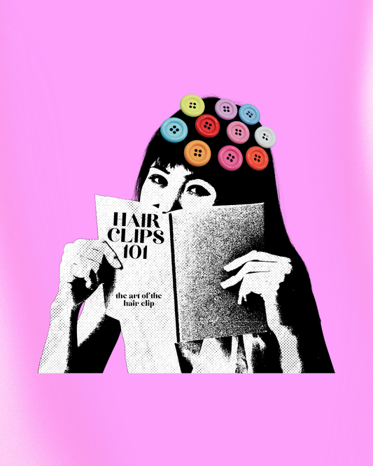 Giant Button Hair Clip Barrette Set
