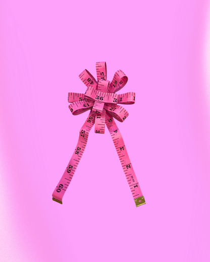 Tape Measure Rosette Bow: Upcycled Retro Vinyl Brooch