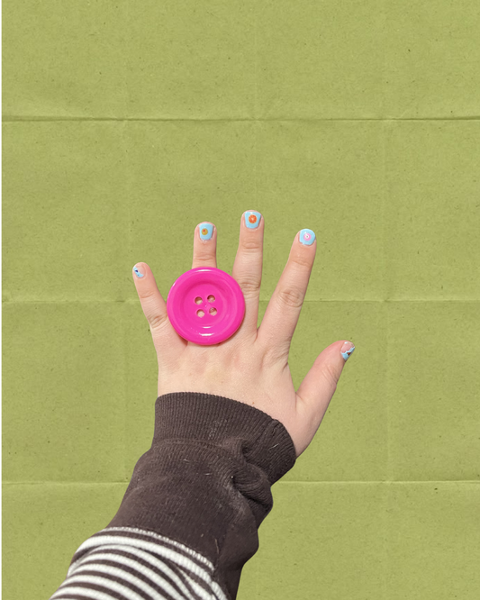 Jumbo Funky Button Ring
