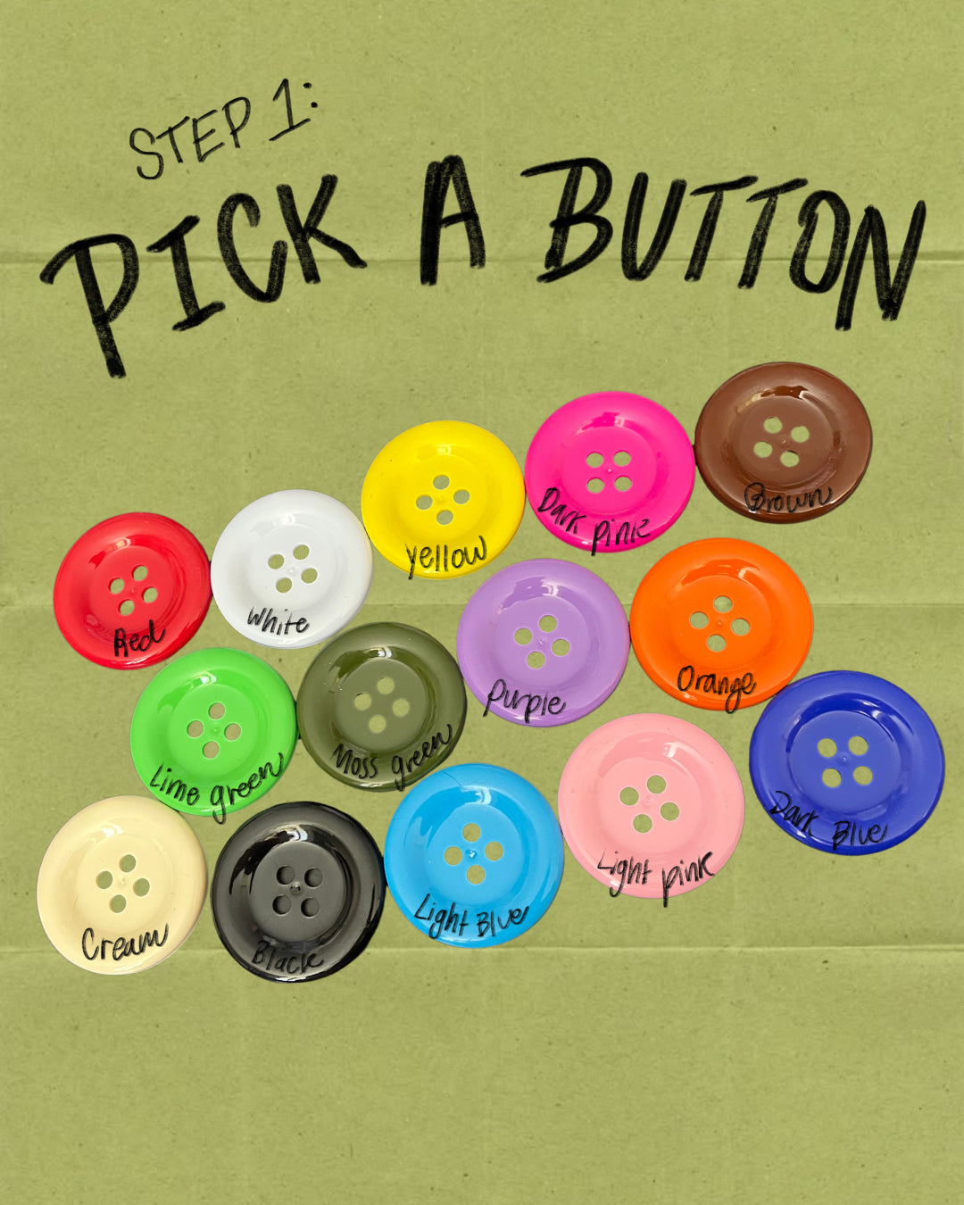 Build your own button necklace!