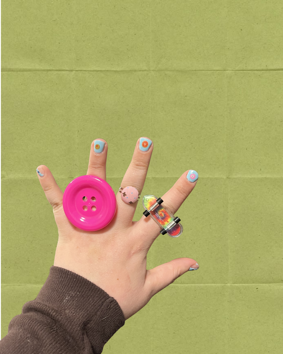 Jumbo Funky Button Ring