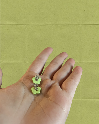 Mini Flower Pastel Button Earrings