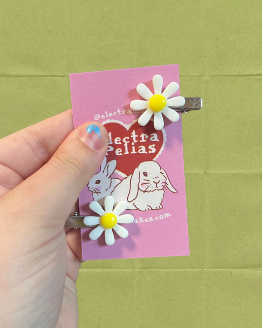 Daisy Flower Barrette Hair Clip