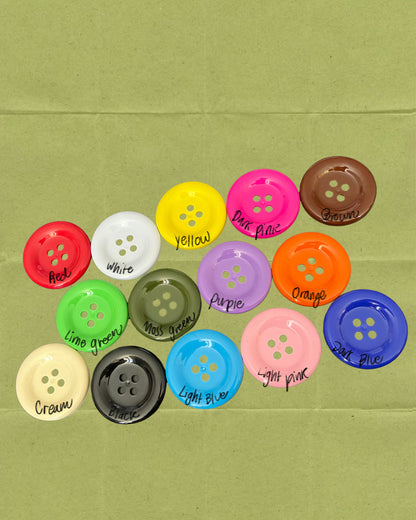 Button Hair Clip Barrette Set