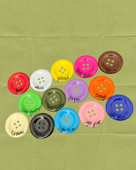 Button Hair Clip Barrette Set