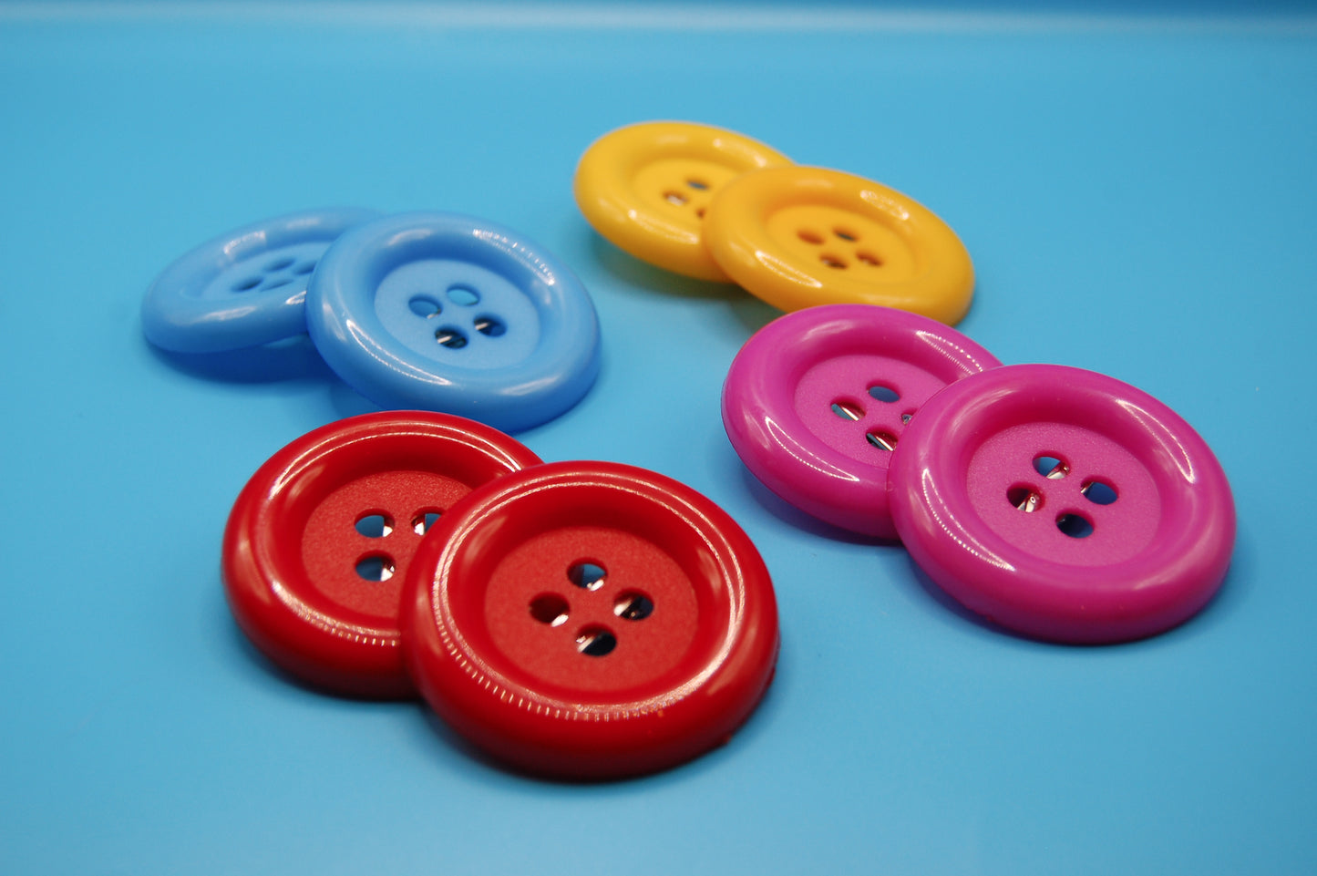 Giant Button Hair Clip Barrette Set