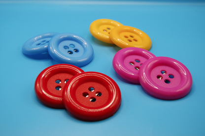 Giant Button Hair Clip Barrette Set