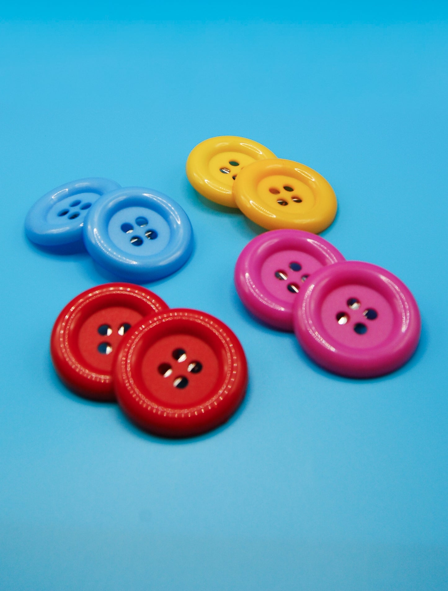 Giant Button Hair Clip Barrette Set
