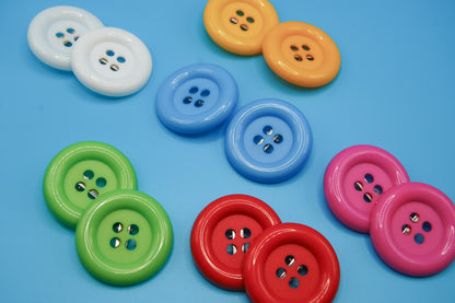 Giant Button Hair Clip Barrette Set