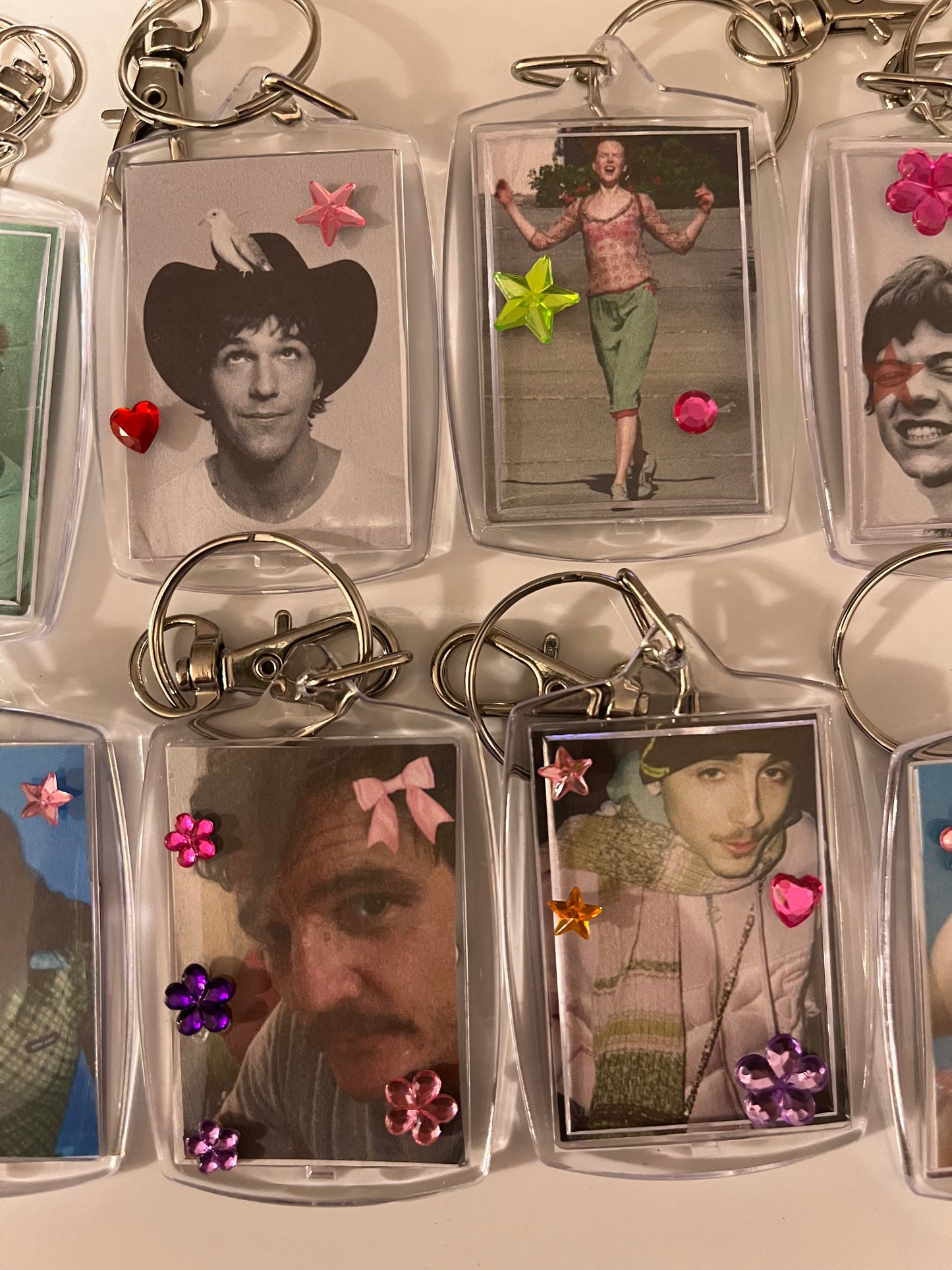 Bedazzled meme keychains