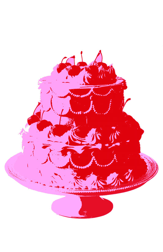8.5 x 11 Vintage Cake print