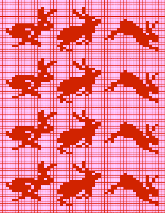 Pixel Bunny print