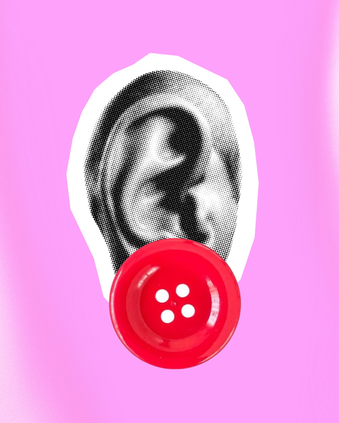 Giant Button Stud Earrings
