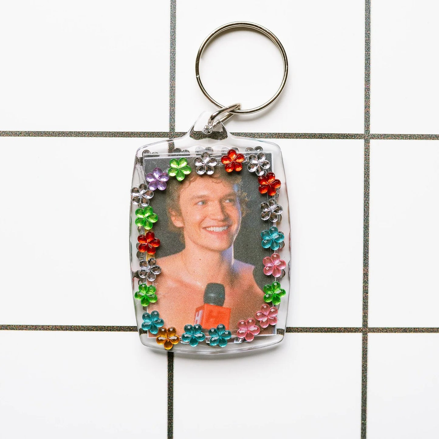 Bedazzled meme keychains (customizable!)