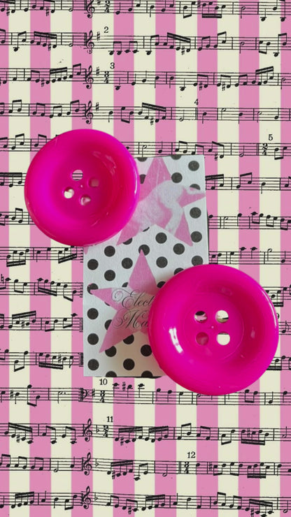 Button Hair Clip Barrette Set