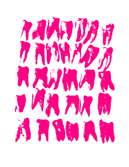 Pink Baby Teeth print