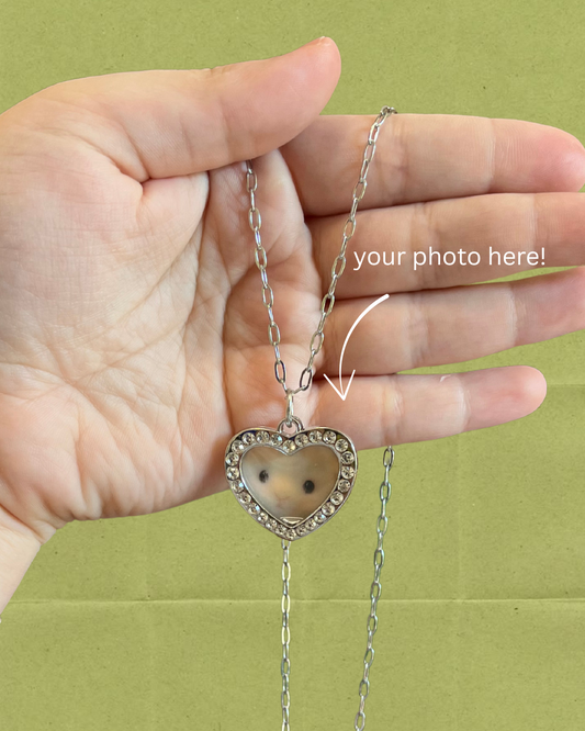 Interchangeable Photo Frame Pendant - Keychain or Necklace